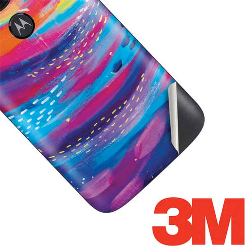 Etta Vee Rainbow Wave Brush Stroke Moto E5 Play Skin